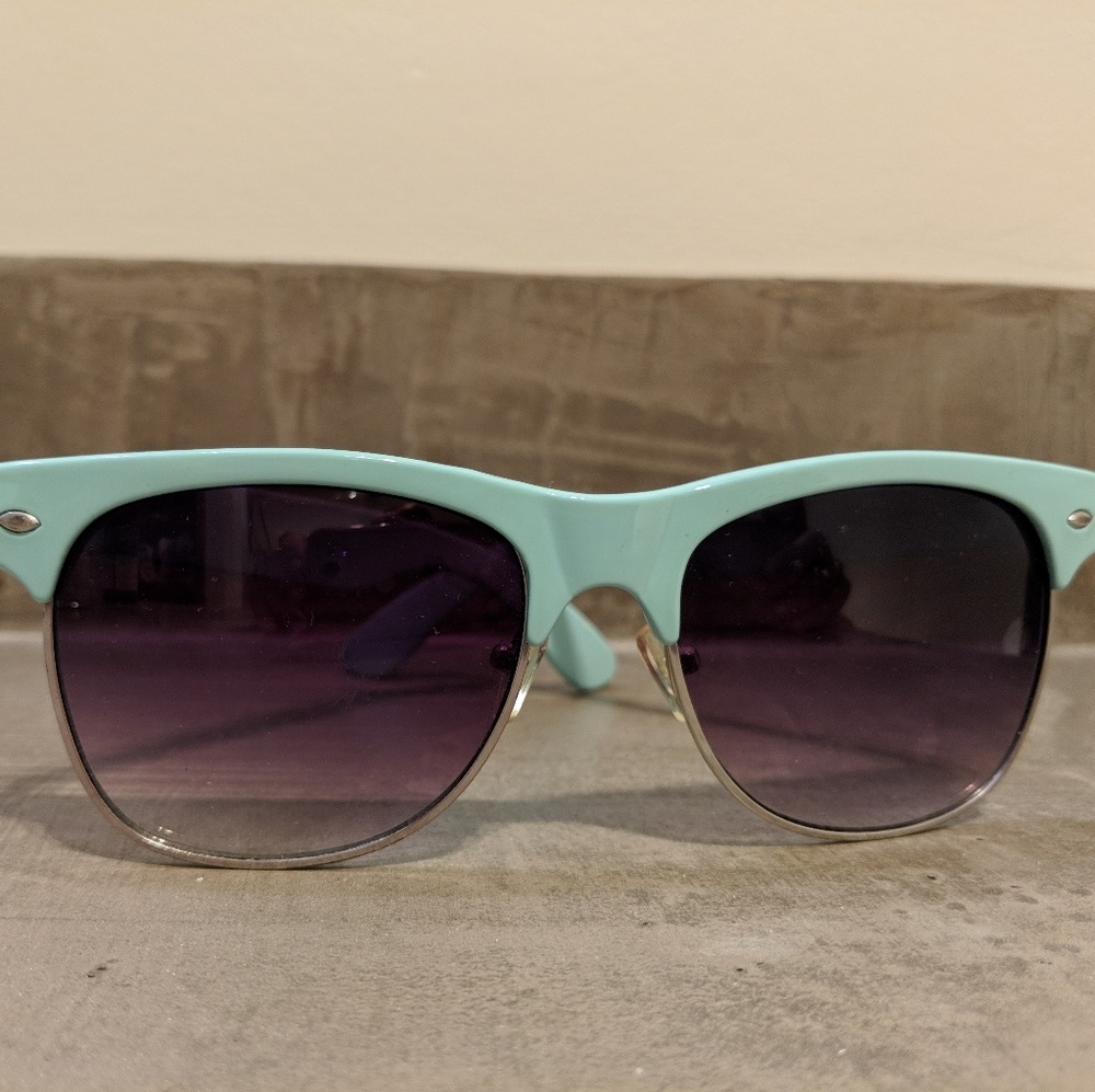 Retro turquoise sunglasses